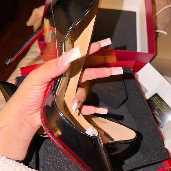 Christian Louboutin Signature Red and Black Heels - Picture 6 of 14
